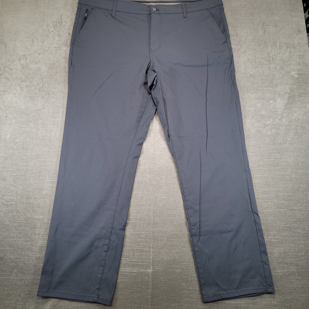 Weatherproof Vintage Travel Pants Mens 42x32 Gray Stretch Nylon Blend